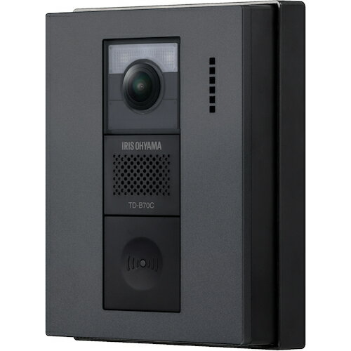 アイリスオーヤマ IRIS カメラ付玄関子機 ブラック TD-B70C-B [155-669870]