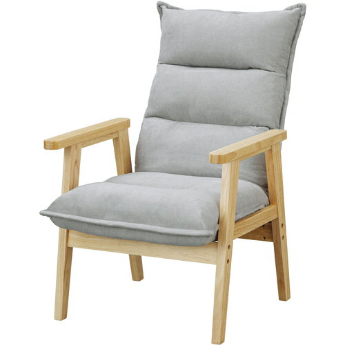 アイリスオーヤマ IRIS 【別途送料】 1人掛けハイバックソファ グレー LHB-1S [155-687096]