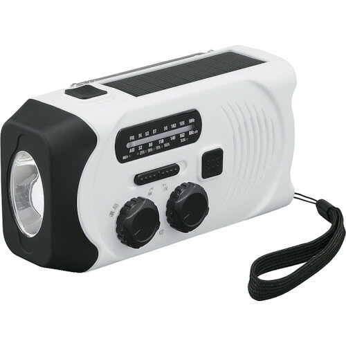 アイリスオーヤマ IRIS 手回し充電ラジオライト ホワイト JTL-29 [155-496230]