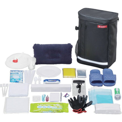 アイリスオーヤマ IRIS 防災セット 1人用27点 ブラック BS1-27 [155-534048]