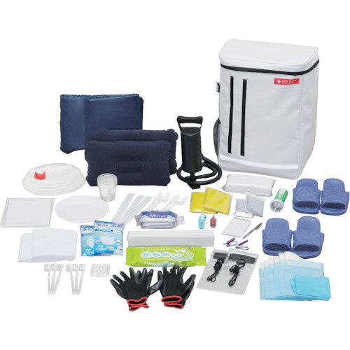 アイリスオーヤマ IRIS 防災セット 2人用42点 ホワイト BS2-42 [155-534093]