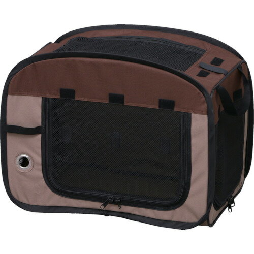 アイリスオーヤマ IRIS 折りたたみソフトケージSサイズ ブラウン POSC-500A [155-252973]