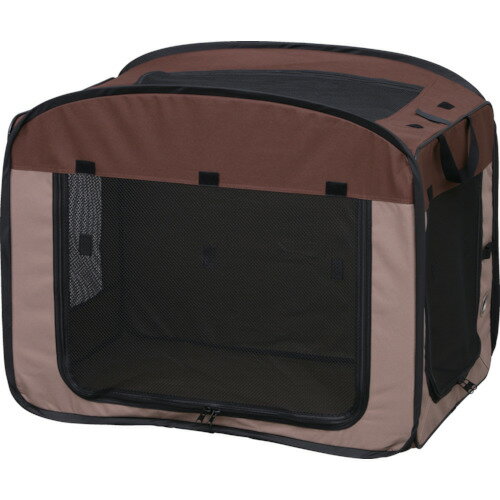 アイリスオーヤマ IRIS 折りたたみソフトケージLサイズ ブラウン POSC-800A [155-252997]