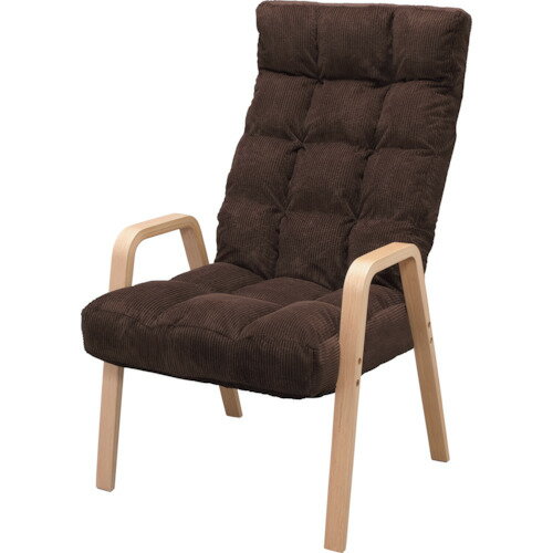 アイリスオーヤマ IRIS ウッドアームチェア ブラウン WAC-L [155-426626]