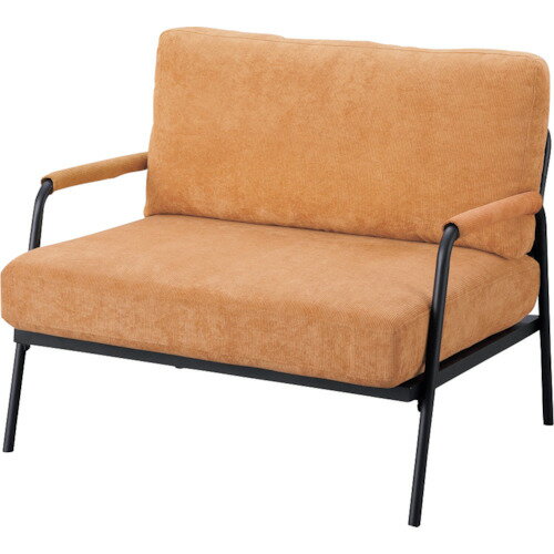 アイリスオーヤマ IRIS 【別途送料】 1人掛けコーデュロイソファ ライトブラウン SFCS-90 [155-613484]