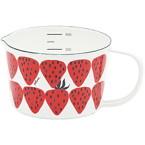 グリーンクロス 【別途送料】 【個人宅不可】 プルーン ホーローメジャーカップ WT あかいちご 6300054..