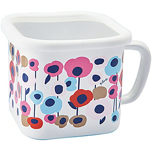 グリーンクロス 【別途送料】 【個人宅不可】 Plune. ホーローマルチスクエアポット WT もこもこお花 6..