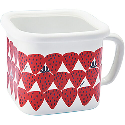 グリーンクロス 【別途送料】 【個人宅不可】 Plune. ホーローマルチスクエアポット WT あかいちご 630..