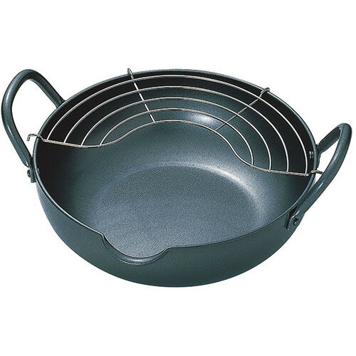 グリーンクロス 【別途送料】 【個人宅不可】 極天 極厚揚げ鍋 24cm アミ付 6300054713 [1560-8688034]