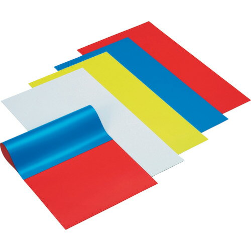 グリーンクロス 【別途送料】 【個人宅不可】 両面カラーマグネットシート 赤/青 6300004382 [1560-623..