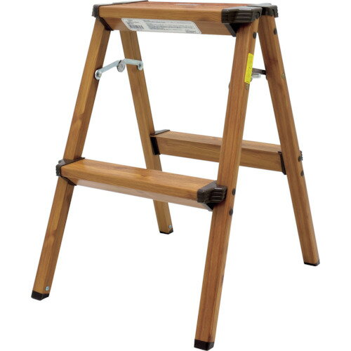グリーンクロス 【個人宅不可】 木目調アルミ踏み台 2段 6300005272 [1560-6247183]