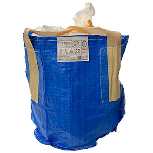 グリーンクロス 【個人宅不可】 コンテナバッグ 丸型 容量100L 青色 耐荷重100kgタイプ 排出口無し 10..