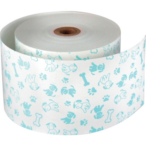 グリーンクロス 【個人宅不可】 ファンシーレジ用紙 58mm幅 犬 青 50巻入り 6300028018 [1560-2211740]