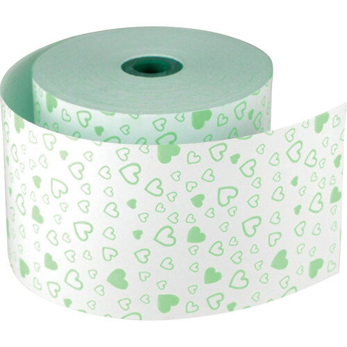 グリーンクロス 【個人宅不可】 ファンシーレジ用紙 80mm幅 ハート 緑 50巻入り 6300028046 [1560-2211..