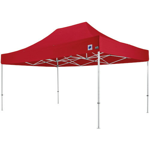 グリーンクロス 【別途送料】 【個人宅不可】 イージーアップテント デラックス レッド 3.0m×4.5m スチール 6300033977 [1560-7207762]