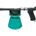 納期目安　（メーカーに在庫がある場合）13:30までにご注文の場合約2〜3日後出荷(土日祝日を除く）※表示の納期目安はあくまで目安ですのでお約束ではありません。具体的納期は都度お問い合わせください。お取り寄せ品です！ご注文後[商品欠品]及び[商品完売(廃番)]が発生する場合がございます。あらかじめご了承の上ご注文お願いいたします！またご注文の数量、お届け先によって別途送料が発生する場合がございます。その場合当店よりご連絡させていただきますのでご対応お願いいたします。商品未発送の状況でもメーカーによってはキャンセル不可となり場合もございますのでご了承の上ご注文お願いいたします。※記載の商品画像はイメージ（代表）画像ですので画像だけの情報のみでご購入はお控え頂き、必ず記載内容をご確認下さい。・特長：・ホースと接続し水道の水圧を利用して簡単に洗剤を泡状に散布できます。・用途：・泡状の洗剤の広範囲散布に。・材質／仕上：・ポリエチレン(PE)・真鍮・セット内容／付属品：・コンテナ、インジェクター、ウォーターガン、ホースカップリング、希釈用ノズル、ジェットスプレイノズル・※注意：・使用する際は、取扱説明書をよく読み、保護具を着用し、使用してください。・仕様：・色:グリーン・容量(L):1.4・幅1×幅2×高さ(mm):350×145×210・適合容量(L):1.4・耐熱温度:40℃当社管理番号497-0713--検索キーワード--