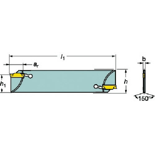 サンドビック SANDVIK コロカット1・2 突切りブレード（ダブルエンドタイプ）（420） N123D15-25A2 [1572-0130706]