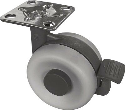 SAMSONG CASTER デザイン双輪キャスター「Laia」 プレート 自在ストッパー付 LAIA-PS-75 [1591-0000628]