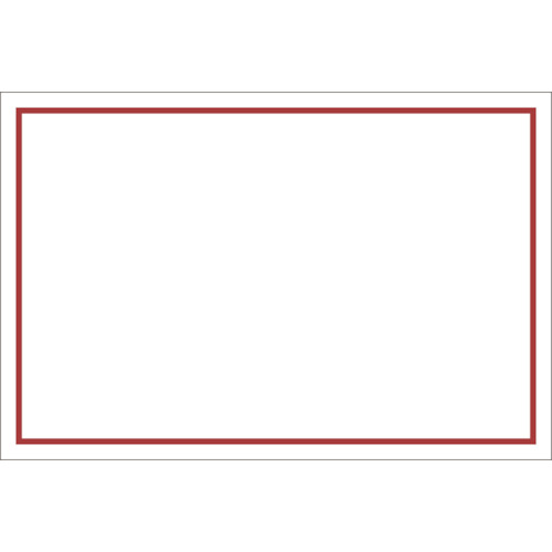 ユニット ゼッケンステッカー胸用 赤枠白地無地 831-977 [171-0085637]