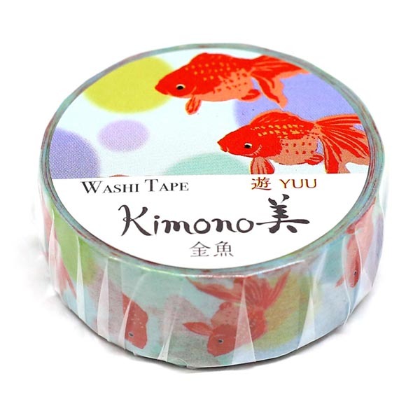 カミイソ産商 マスキングテープ kimono美 金魚 15mmx7m GR-2001 [F020313]