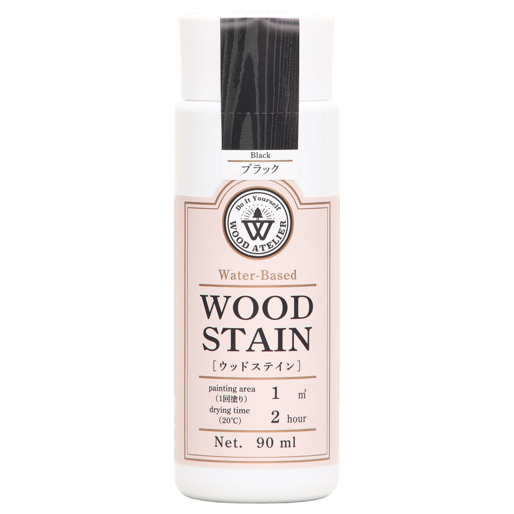 和信ペイント Wood Atelier ウッドステイン WS-28 ブラック 90ml No.800628 [A190803]