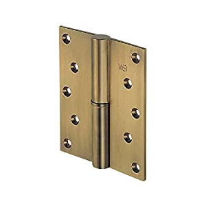 シロクマ 真鍮異形二管丁番（右）102×102 仙徳 BB-102R [1942-0003926]