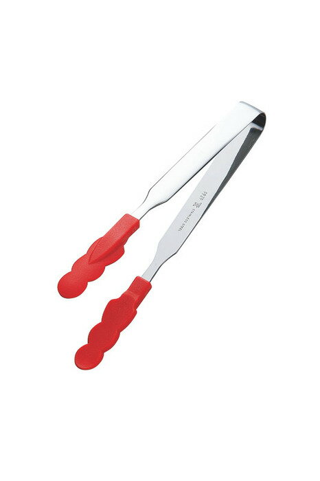 田辺金具 N抗菌耐熱カラートングスリム（小）レッド 175mm - [1955-8691276]