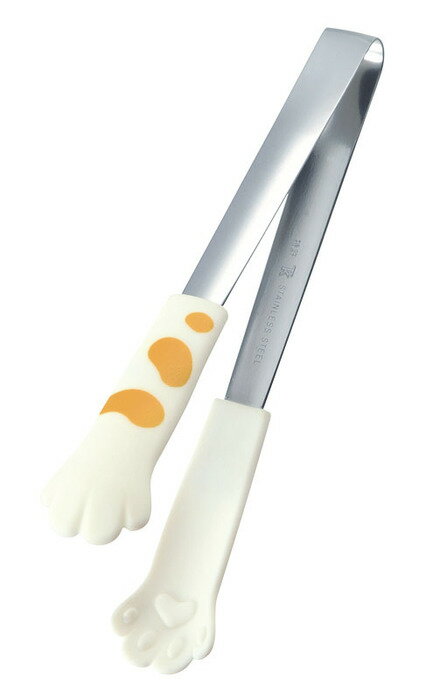 田辺金具 ちびにゃんこトング 白たま - [1955-8692549]