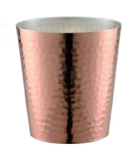 田辺金具 華ロックグラス槌目300ml銅ミラー - [1955-8694840]