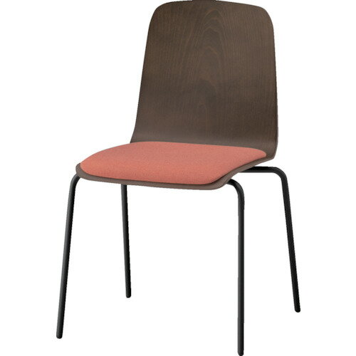 イトーキ 【別途送料】 【個人宅不可】 ITOKI ノットワーク 背座一体スタッキングチェア クッション付 背座色ラスティックビーチD・脚サテンブラック・布地アンバーオレンジ KLL-120C-TND3 [2072-00000009]