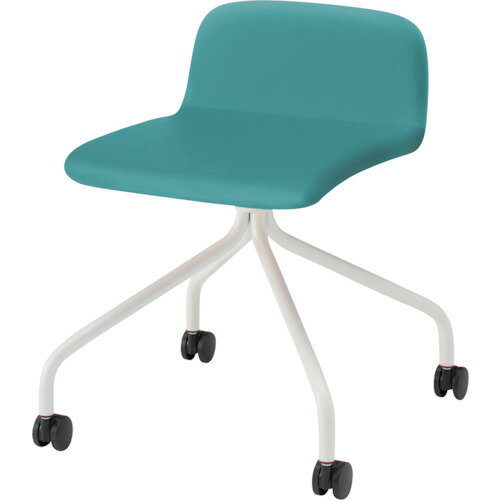 イトーキ 【別途送料】 【個人宅不可】 ITOKI ノットワークローバックキャスターチェア張りぐるみ 脚ホワイト・ウレタンレザーターコイズブルー KLL-235DK-W9S4 [2072-00000848]