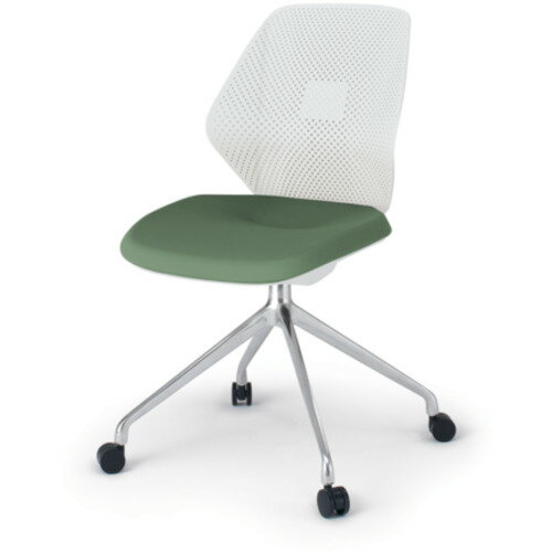 イトーキ 【別途送料】 【個人宅不可】 ITOKI キュアチェア 4本脚 樹脂メッシュバック 肘無 ウレタン双..