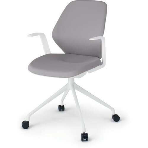 イトーキ 【別途送料】 【個人宅不可】 ITOKI キュアチェア 4本脚 クロスバック 肘付 ナイロン双輪キャ..