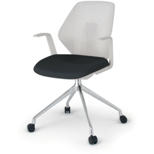 イトーキ 【別途送料】 【個人宅不可】 ITOKI キュアチェア 4本脚 樹脂メッシュバック 肘付 ウレタン双..