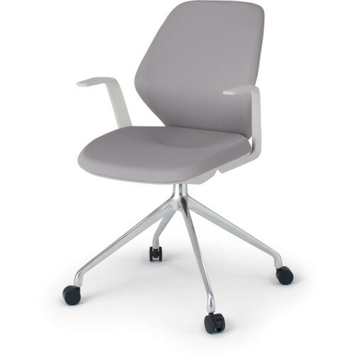 イトーキ 【別途送料】 【個人宅不可】 ITOKI キュアチェア 4本脚 クロスバック 肘付 ナイロン双輪キャ..