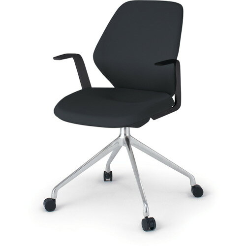 イトーキ 【別途送料】 【個人宅不可】 ITOKI キュアチェア 4本脚 クロスバック 肘付 ナイロン双輪キャ..