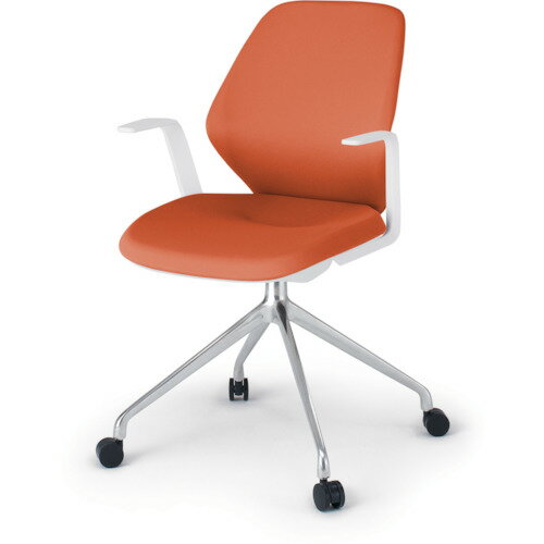 イトーキ 【別途送料】 【個人宅不可】 ITOKI キュアチェア 4本脚 クロスバック 肘付 ナイロン双輪キャ..