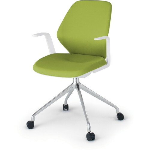 イトーキ 【別途送料】 【個人宅不可】 ITOKI キュアチェア 4本脚 クロスバック 肘付 ナイロン双輪キャ..