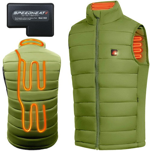 八幡ねじ YAHATA プライムダイレクト スピードヒート温熱ベスト レディス グリーン 3L 4580088865440 [..