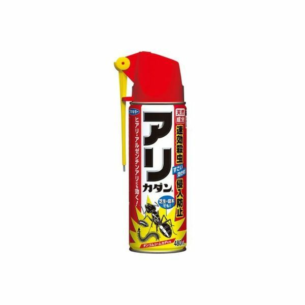 納期目安　（メーカーに在庫がある場合）13:30までにご注文の場合約3〜7日後出荷(土日祝日を除く）※表示の納期目安はあくまで目安ですのでお約束ではありません。具体的納期は都度お問い合わせください。お取り寄せ品です！ご注文後[商品欠品]及び[商品完売(廃番)]が発生する場合がございます。あらかじめご了承の上ご注文お願いいたします！またご注文の数量、お届け先によって別途送料が発生する場合がございます。その場合当店よりご連絡させていただきますのでご対応お願いいたします。商品未発送の状況でもメーカーによってはキャンセル不可となり場合もございますのでご了承の上ご注文お願いいたします。※記載の商品画像はイメージ（代表）画像ですので画像だけの情報のみでご購入はお控え頂き、必ず記載内容をご確認下さい。・速効殺虫・芝生・庭木でも！・ロングノズルで巣穴やすき間に！・天然の殺虫＆バリア成分がすばやく効いて、侵入も阻止。・サイズ：23.2×7.2×5.8cm・重量：約380g・内容量：480ml・原料・成分等：ピレトリン当社管理番号#9500630--検索キーワード--カタログページ数