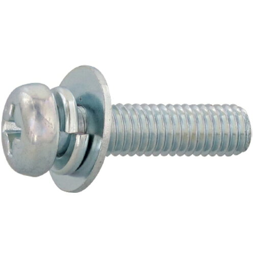 サンコーインダストリー SUNCO 組込みねじ （+）ナベP＝3（鉄（または標準）・三価ホワイト） M3×25（900本入） 10-00-0003-0030-0250-03 [2520-00113248]