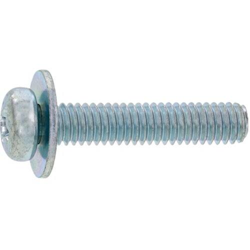 サンコーインダストリー SUNCO 組込みねじ （+）ナベP＝1（鉄（または標準）・三価ホワイト） M4×40（500本入） 10-00-0001-0040-0400-03 [2520-00127689]