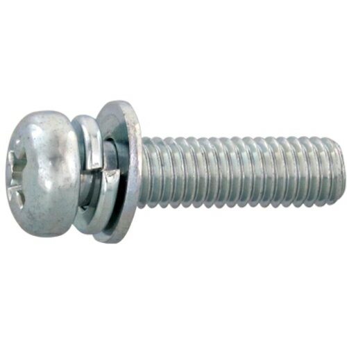 サンコーインダストリー SUNCO 組込みねじ （+）ナベI＝3（鉄（または標準）・三価ホワイト） M2.5×15（150本入） 10-00-0013-0025-0150-03-150P [2520-3139516]