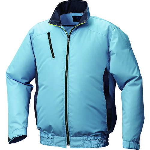 空調服 空調服 ポリエステル製カジュアル空調服［［R上］］ ウェアのみ ライトブルー×ダークネイビー L KU92010C-C24-S3 [2616-8511806]