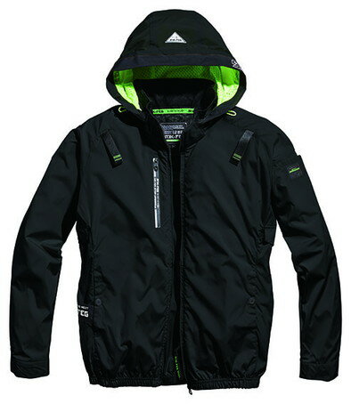 シンメン アイスエアダクトフードリペルジャケット M ブラック #05430 [2623-4433893]