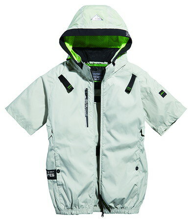 シンメン アイスエアダクトフードリペルショートジャケット 4L Mシルバー #05431 [2623-4434418]