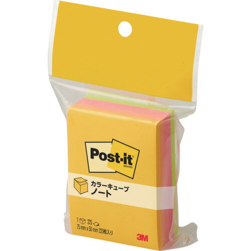 スリーエム 3M 【10個販売】ポスト・イット 75X50mm 225枚 5色入り CN-23 [263-019036]