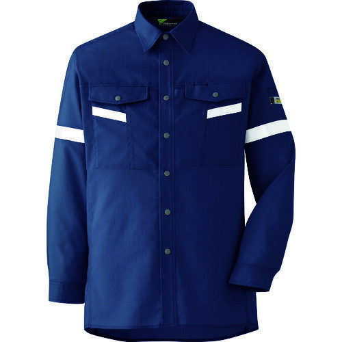 ミドリ安全 ベルデクセル帯電防止 反射材仕様 長袖シャツ VES2557上 3L VES2557UE-3L [267-234687]