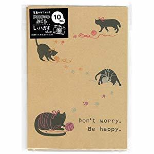 ナカバヤシ PHOTOぶくろ L・ハガキ 10枚 ネコ PEV-KG-102 [274-236153]