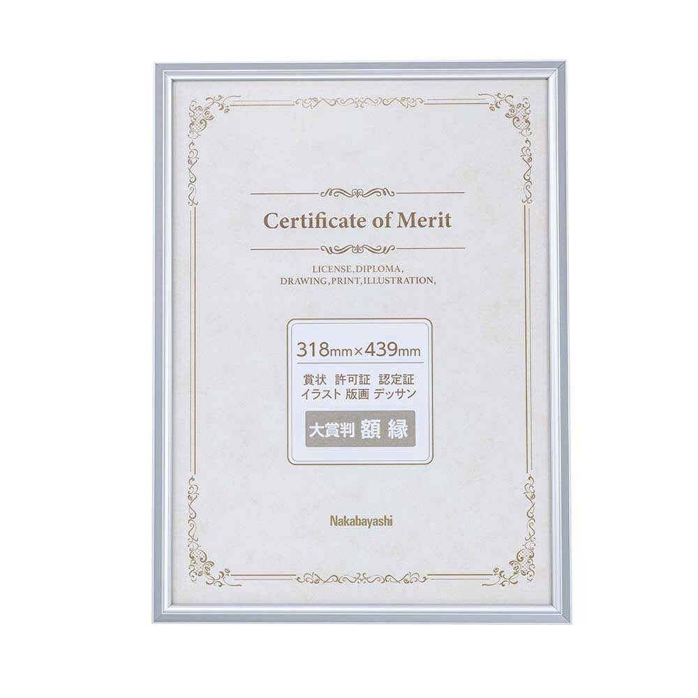ナカバヤシ アルミ賞状額/大賞/シルバー F-SA-106-SV [274-937173]